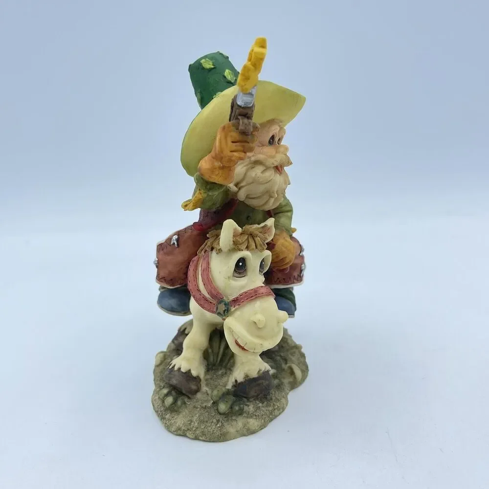 Vintage Santa's Keepsake Christmas Cowboy on a Horse Hand Painted Collectable